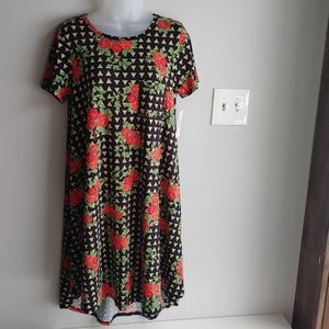 LuLaRoe Carly High-Low Swing Dress with Chest Pocket